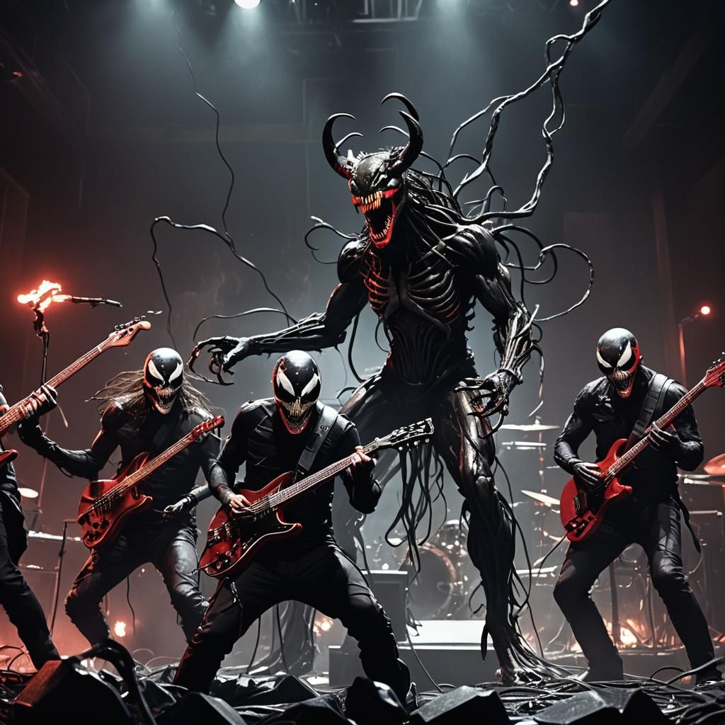 Metallica and Venom Symbiote Fusion on Stage