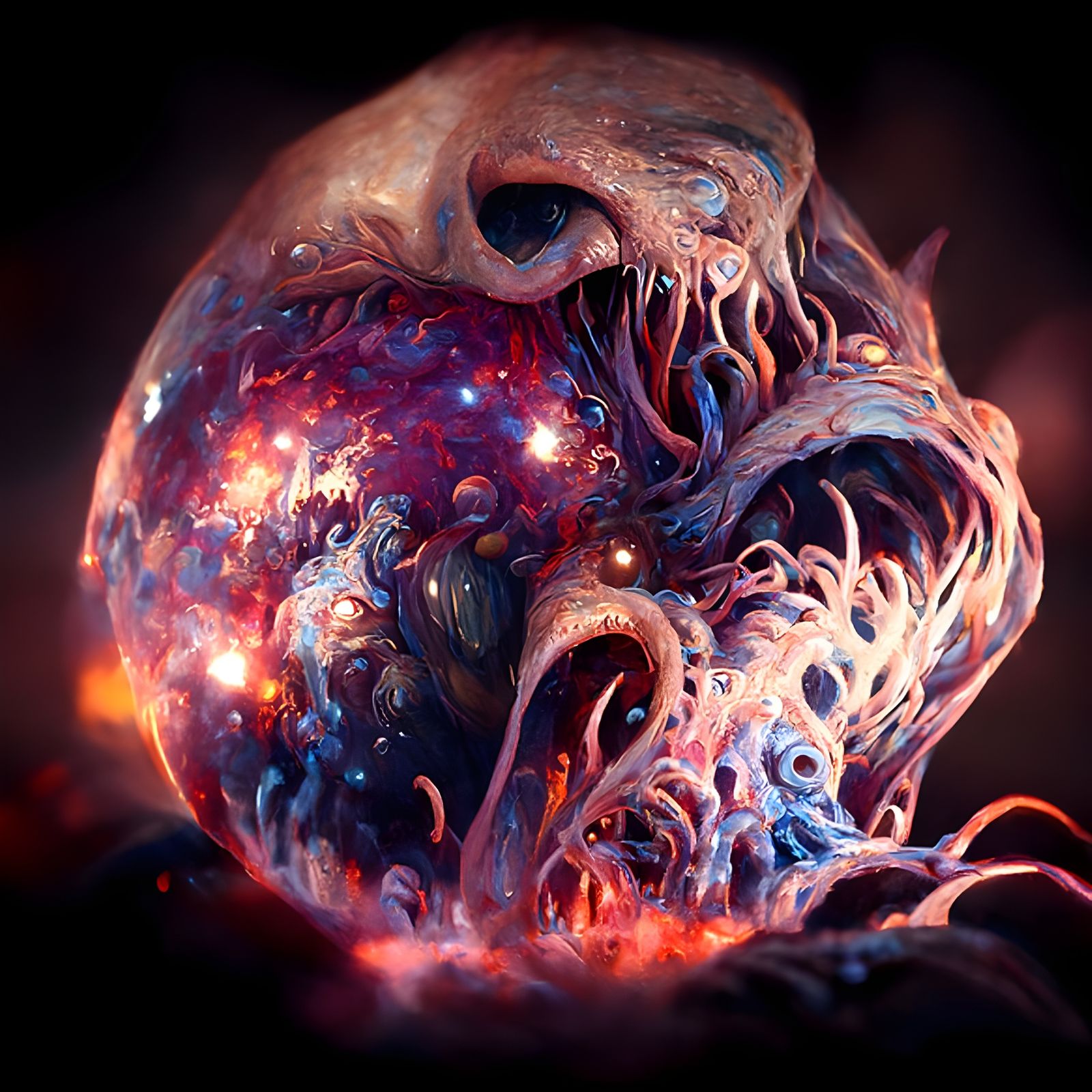 Eldritch Cosmic Being Destroys Planet Painting