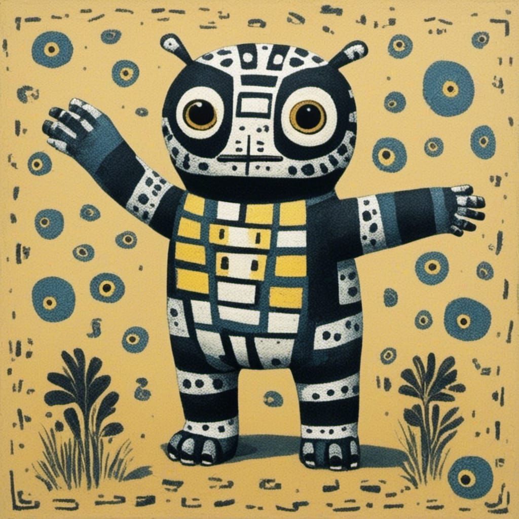 Dubuffet Dolls Lora Inspired AI Art