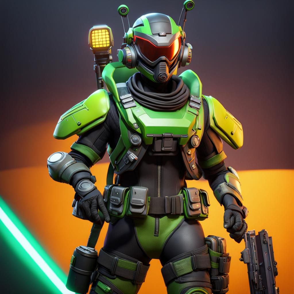 Apex Legends Octane in Pixar-style 3D Art