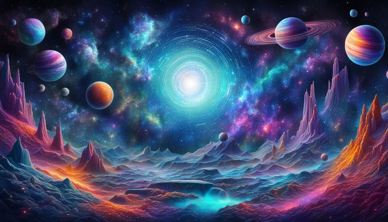 Holographic Astral Cosmos in Mixed Media