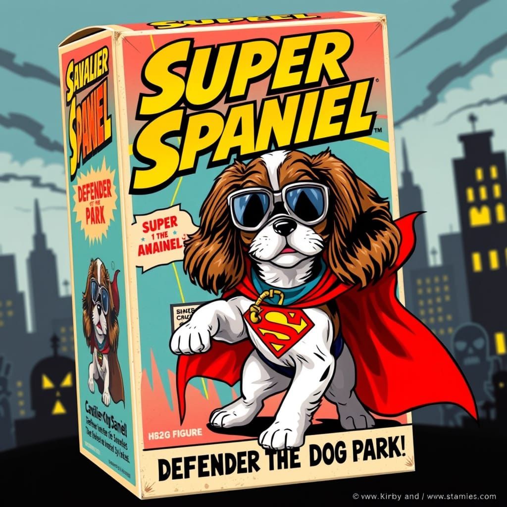 Heroic Cavalier King Charles Spaniel Action Figure in Vintag...