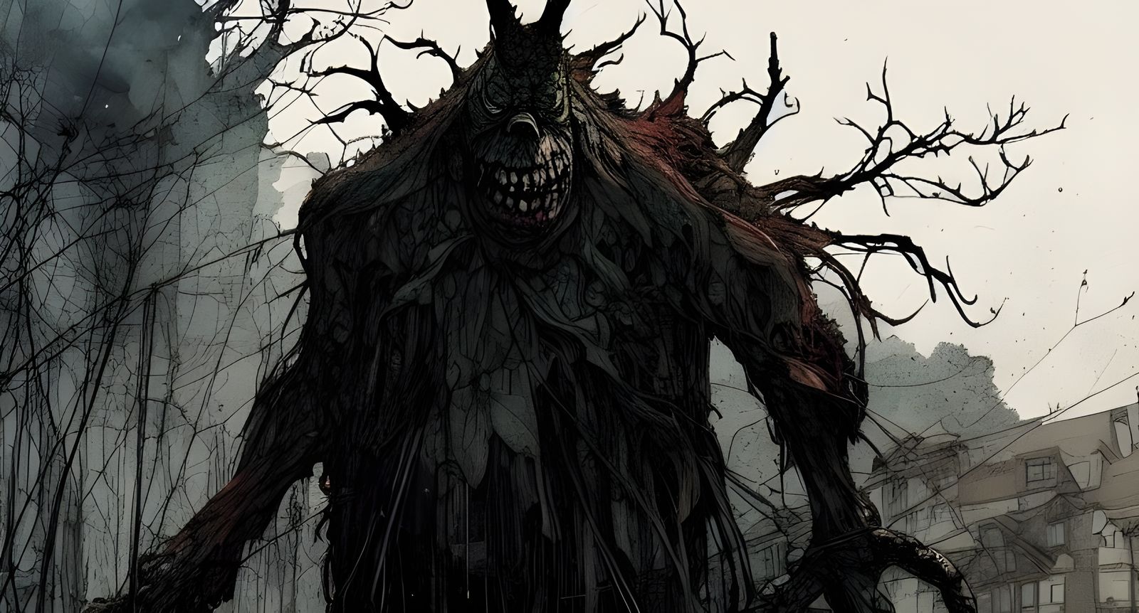 Sinister Monster Portrait in Deep Colors