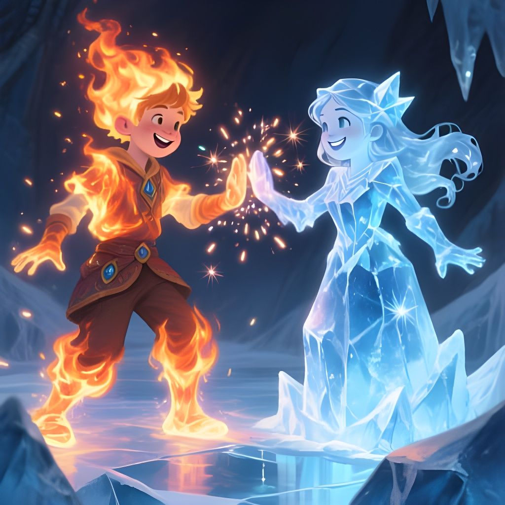 Fire Boy and Ice Girl Play Pattycake