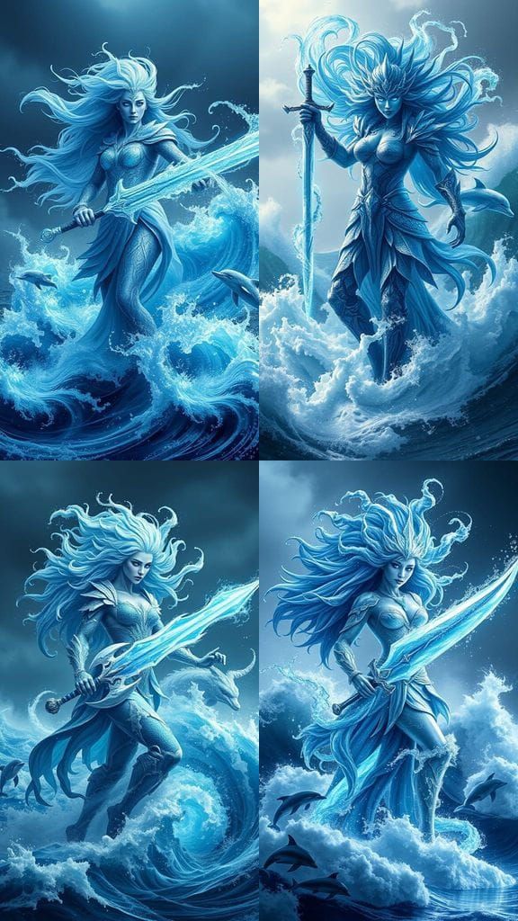 Surreal Goddess of the Stormy Ocean
