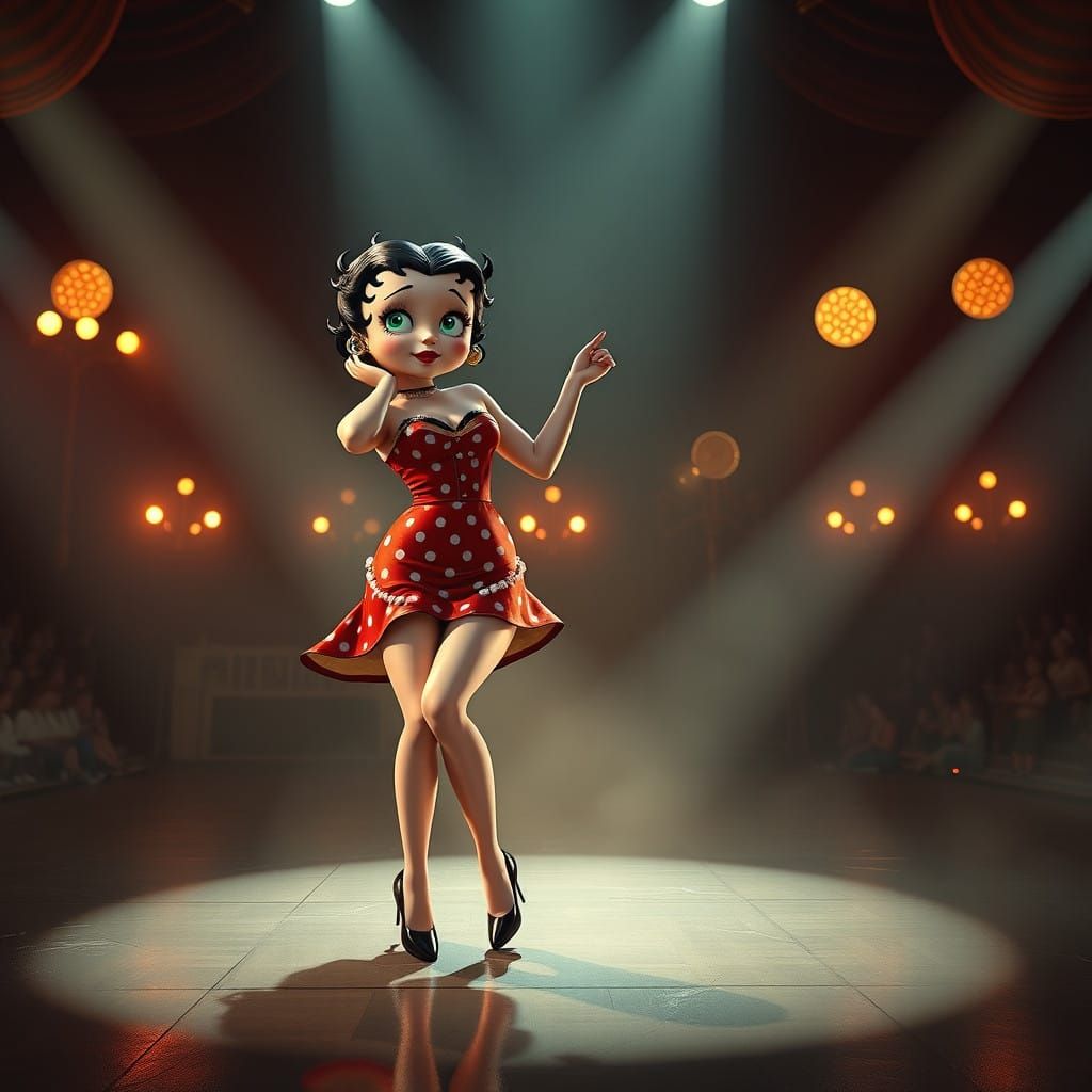 Betty Boop in Enchanting Spotlight Dance