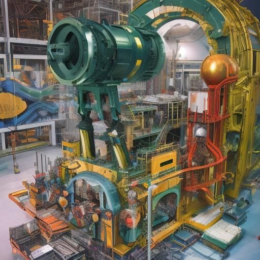 Surreal Mechanical Device in CGI Style