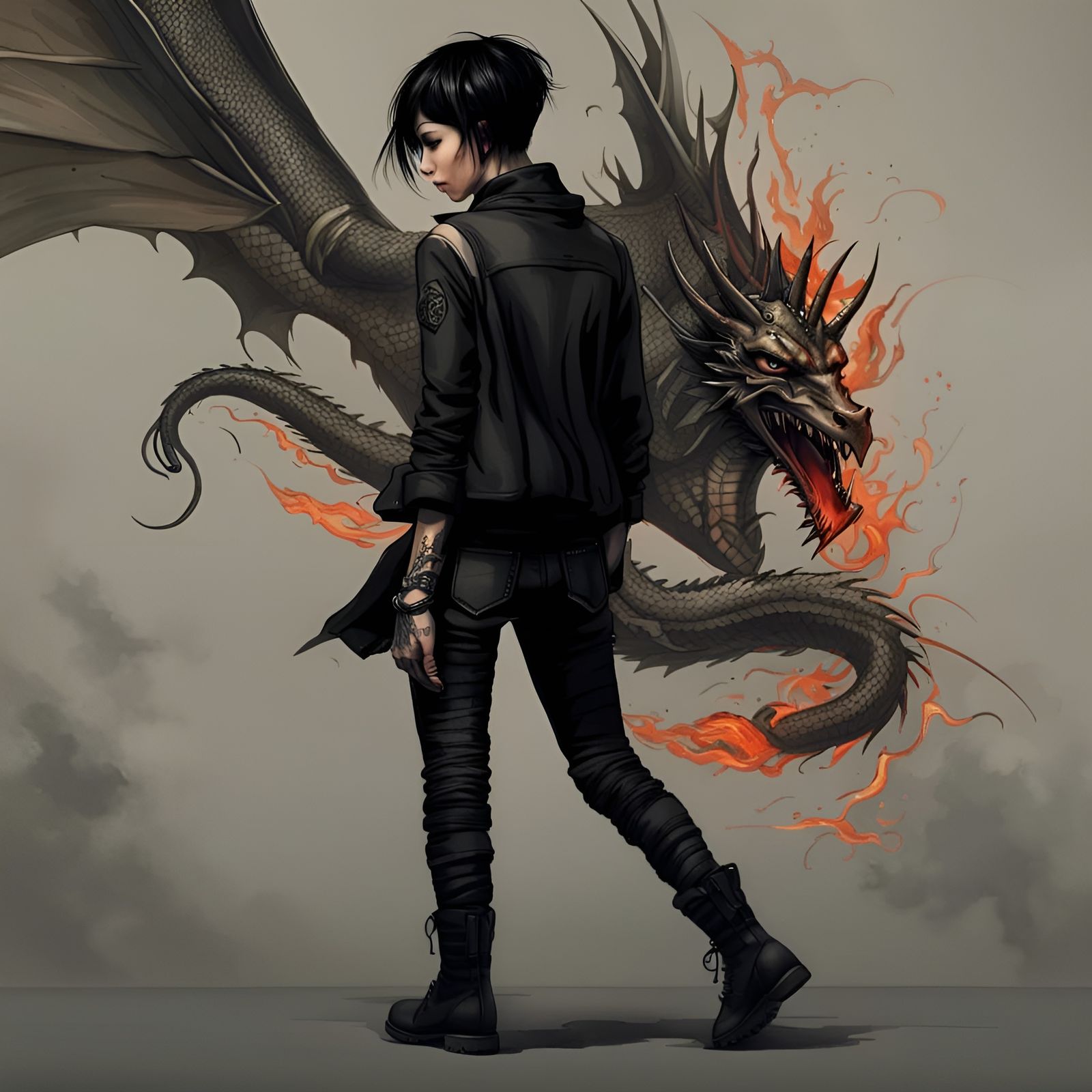 Dragon Tattoo Art: Woman with Dragon Tattoo
