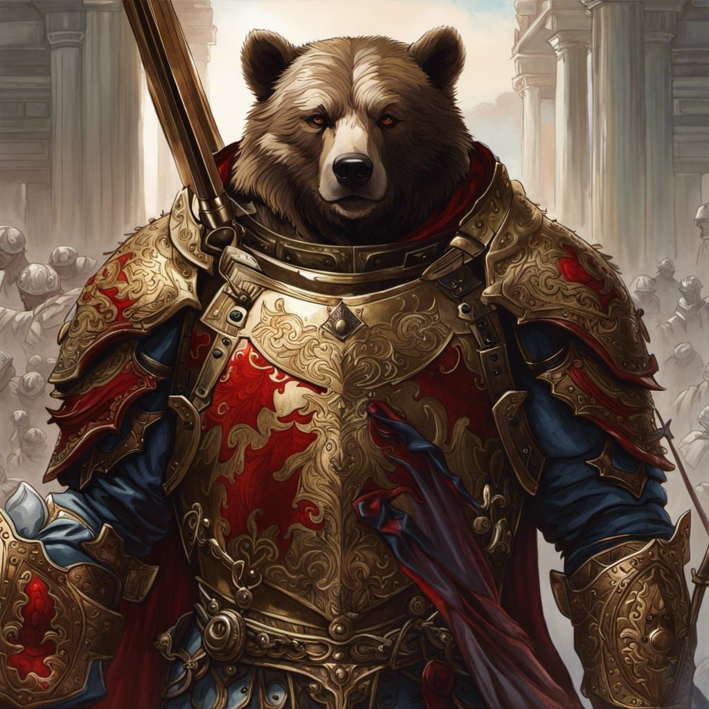 portrait of a combat bear