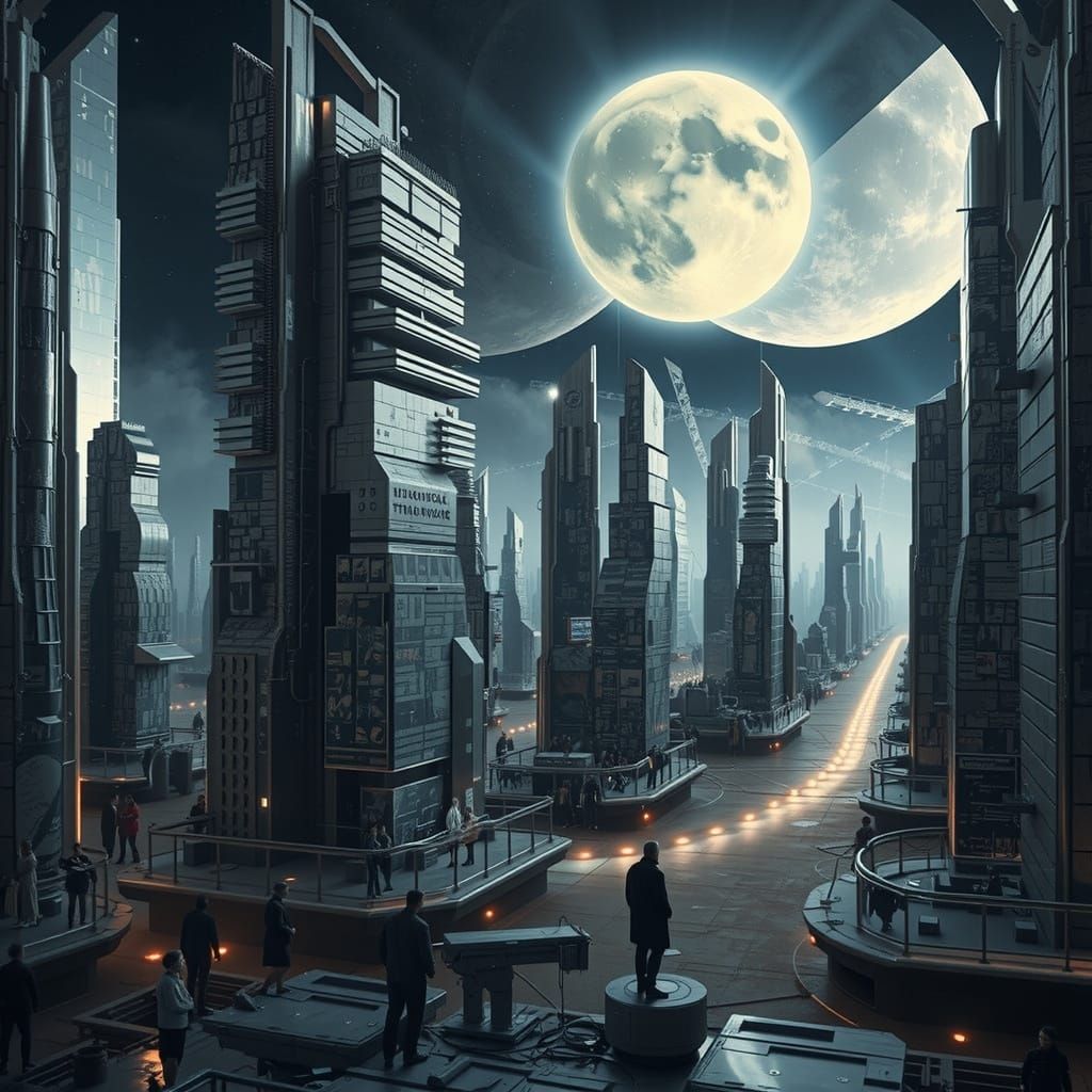 Time Machine Gateway in Cyberpunk Style