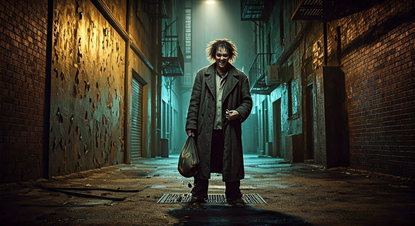 Sinister Alley: A Cinematic Study in Grime and Light