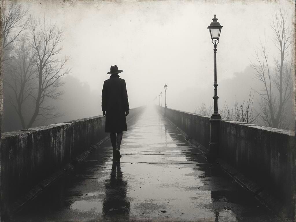 Ethereal Wanderer in a Forgotten Landscape