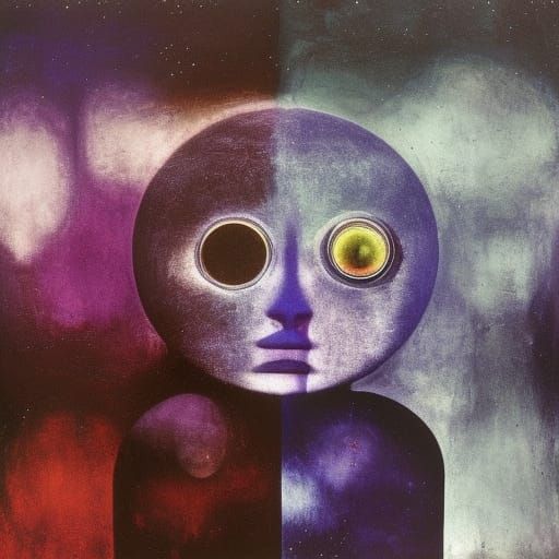 Angelic Alien Apparitions in Celestial Heavens as Surreal Ar...