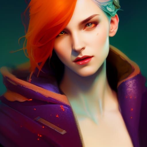 Beautiful Lilith Cold CEO in Art Nouveau Style