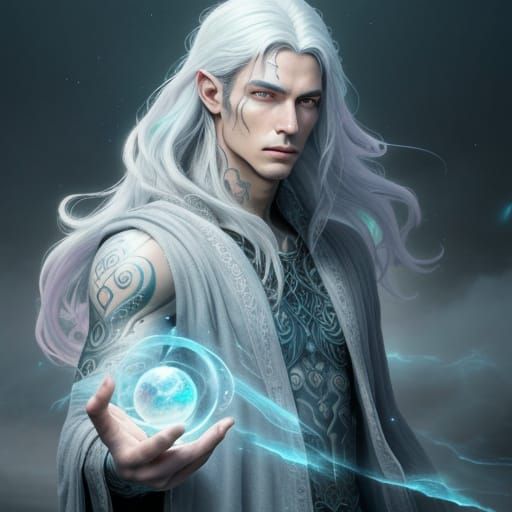 Ethereal Dreamscapes: Ezra Moonwhisper in Shimmering Mist