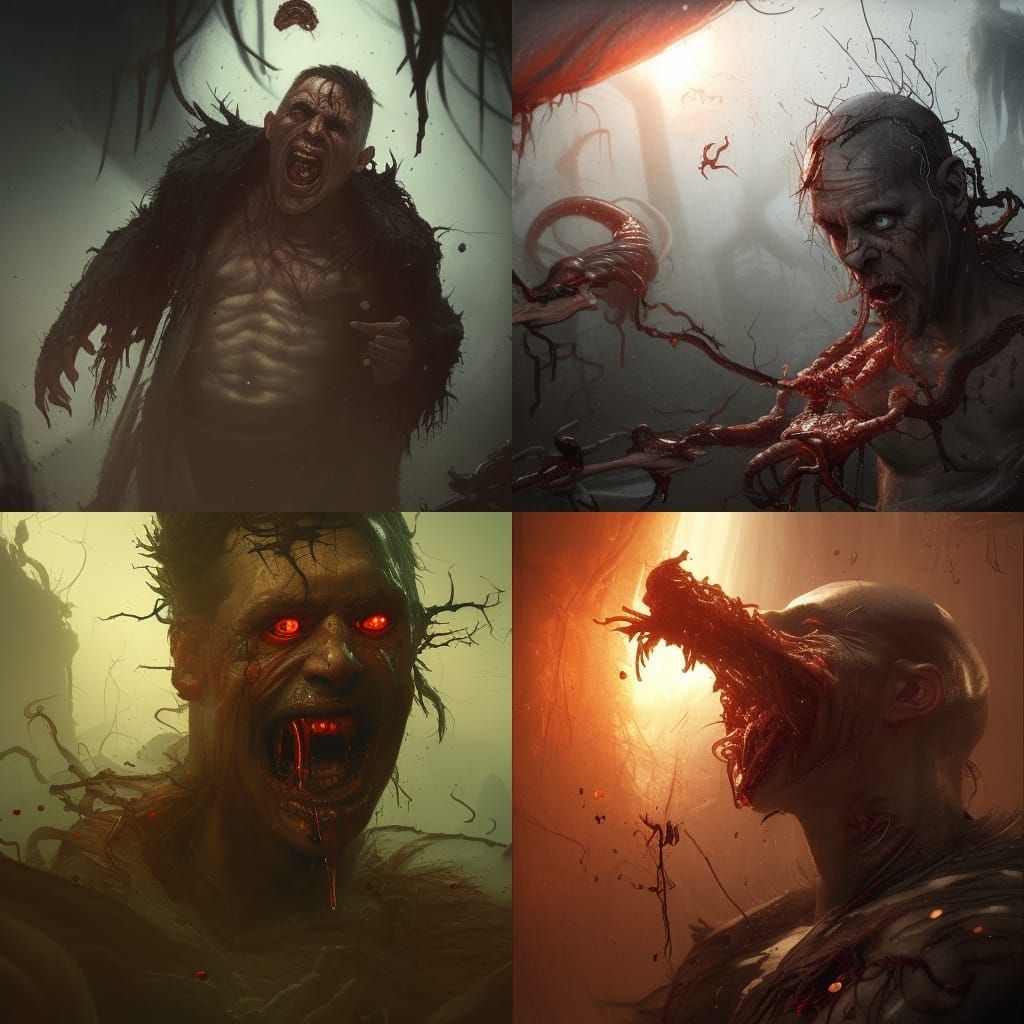 Rotten Christian in Dark Fantasy Style