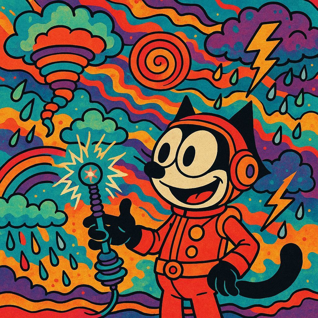 Felix the Cat as Psychedelic Meteorologist