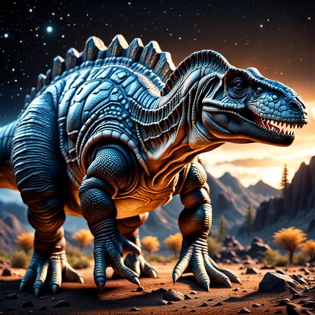 Hyperrealistic Croissantosaurus in 8K 3D