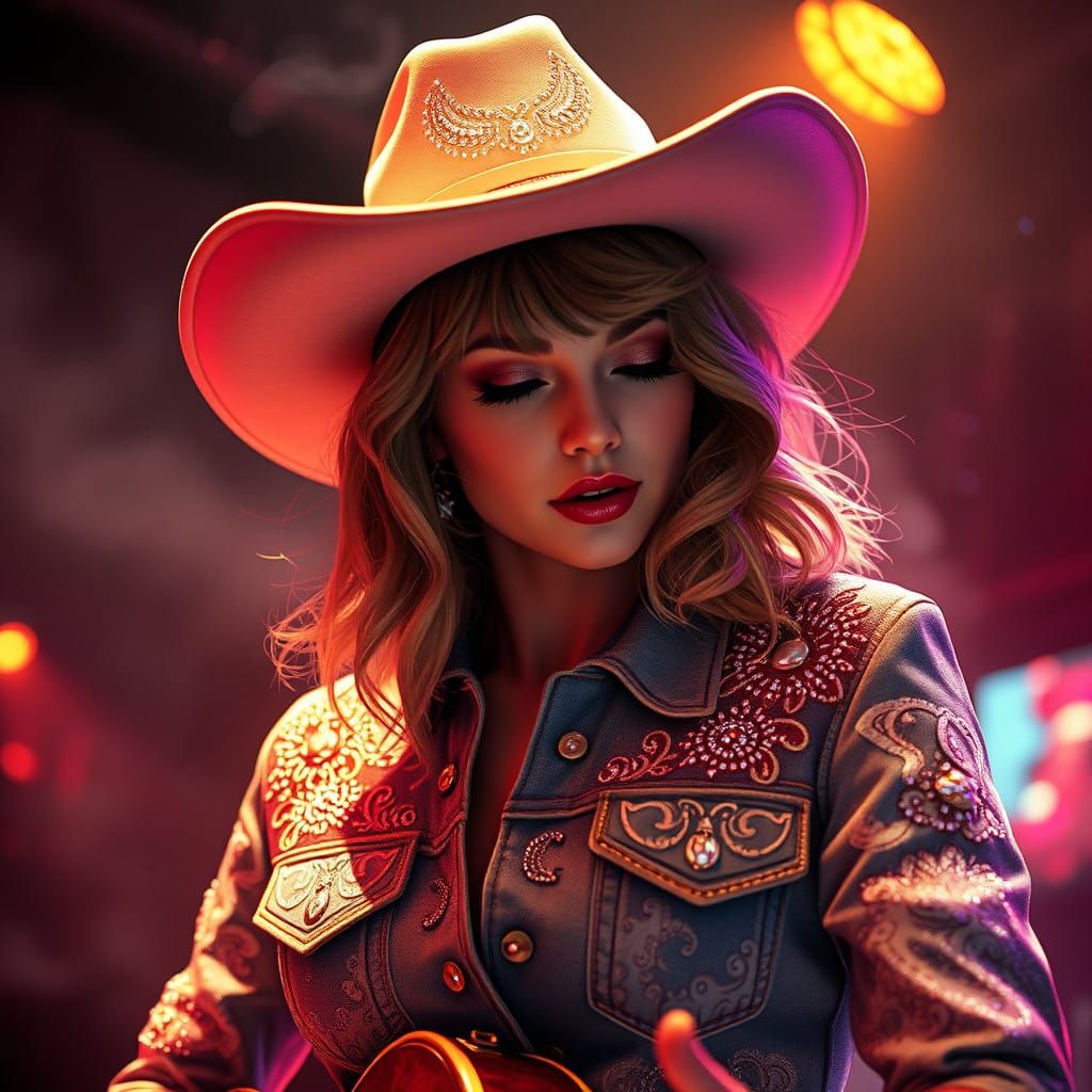 Starlet Country Crooner, Embellished in Rhinestones and Sple...