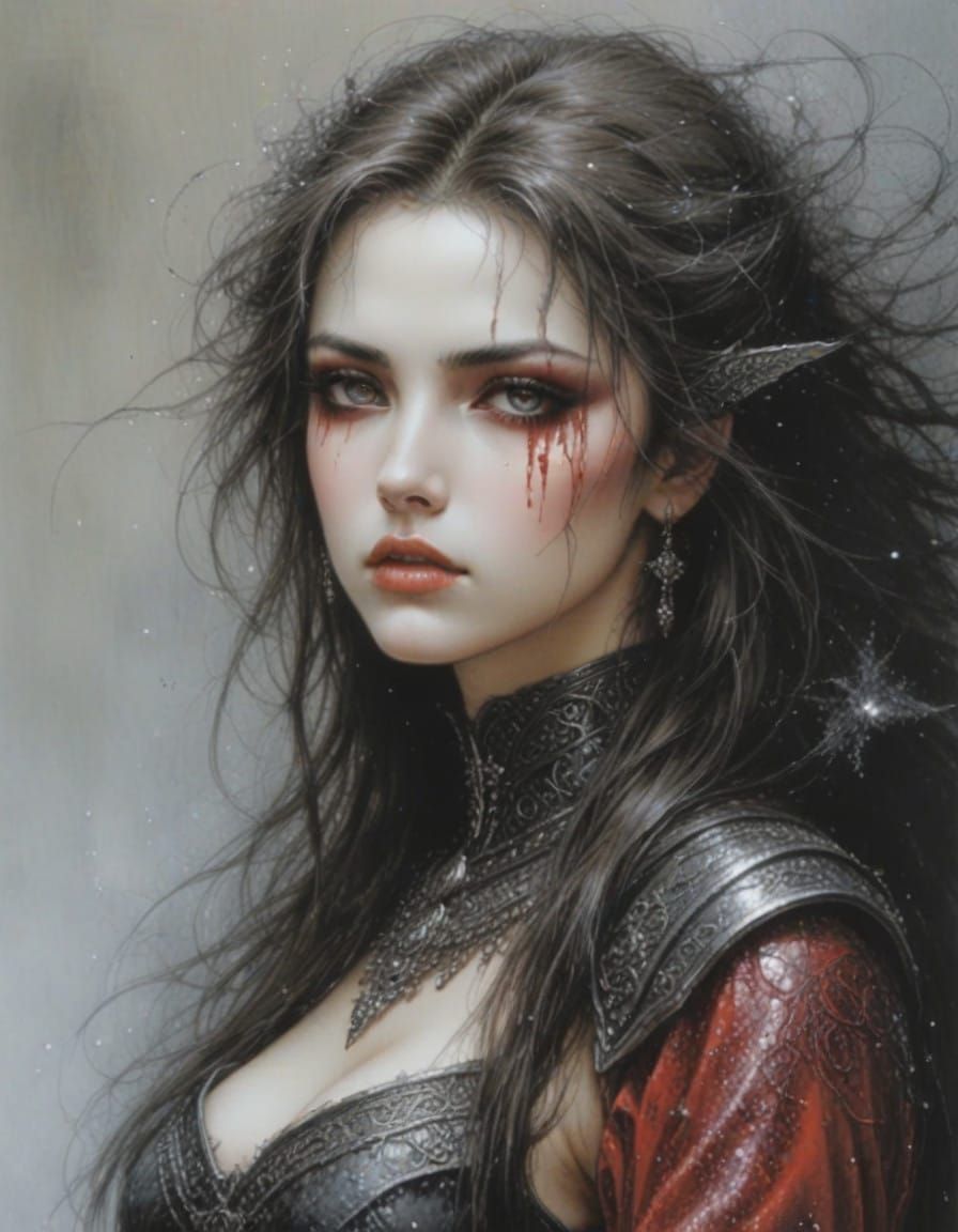 Fantasy Portrait with Glittering Eyes