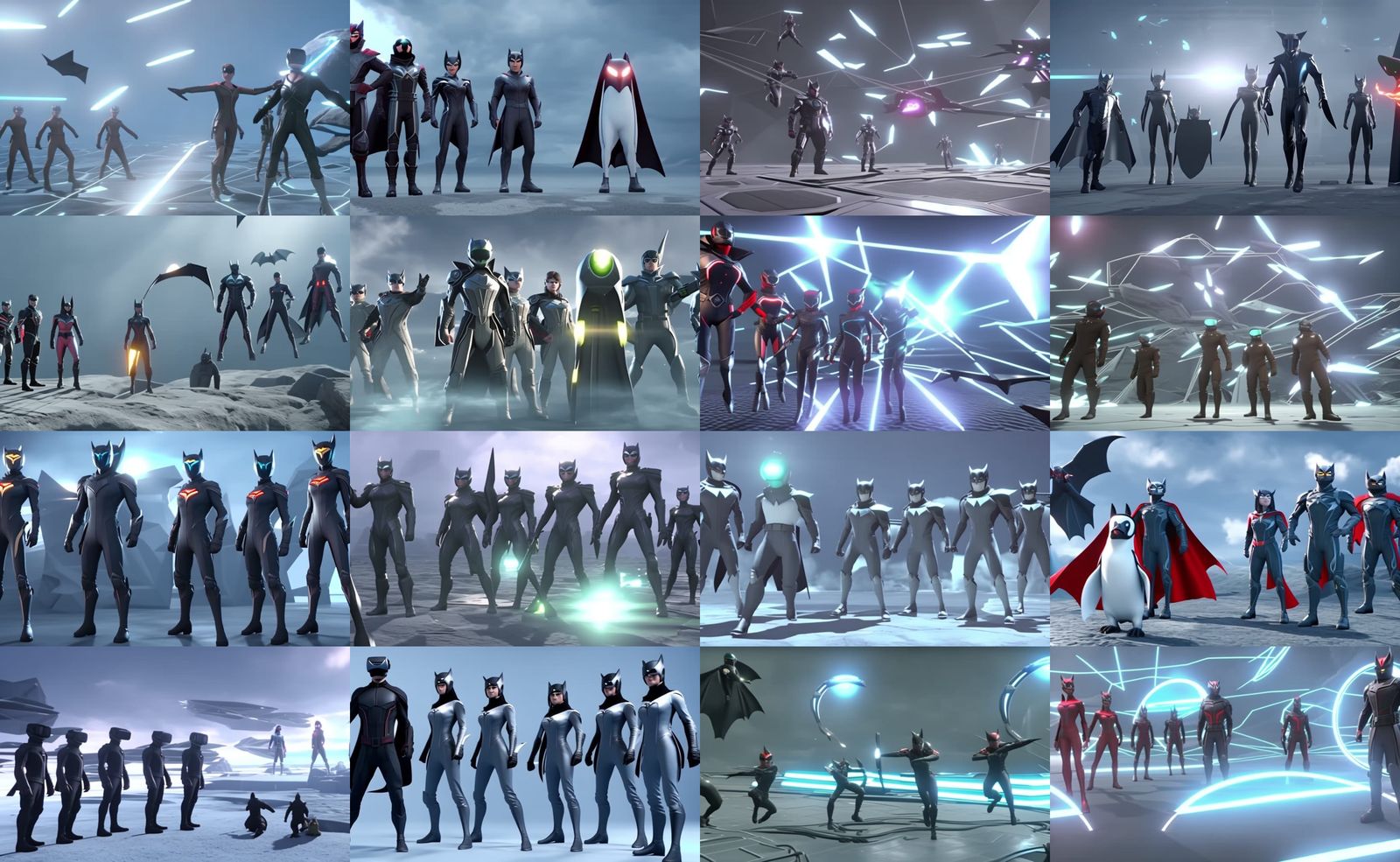 Teens' Cybernetic Adventure: 3D Game Cinematic