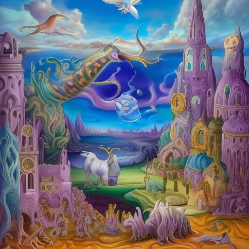 A magical creatures in a surreal world #4