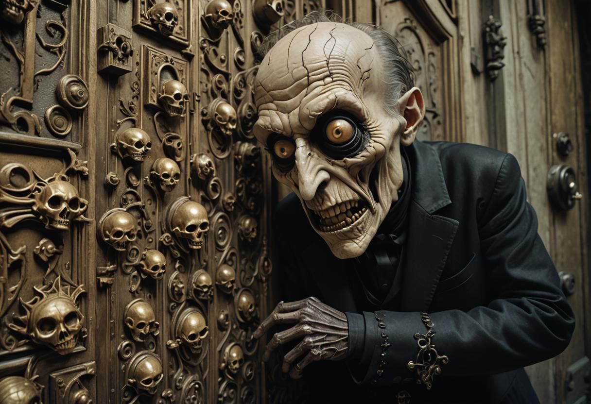 Creepy Gothic Portrait in Surreal Romanticism Style