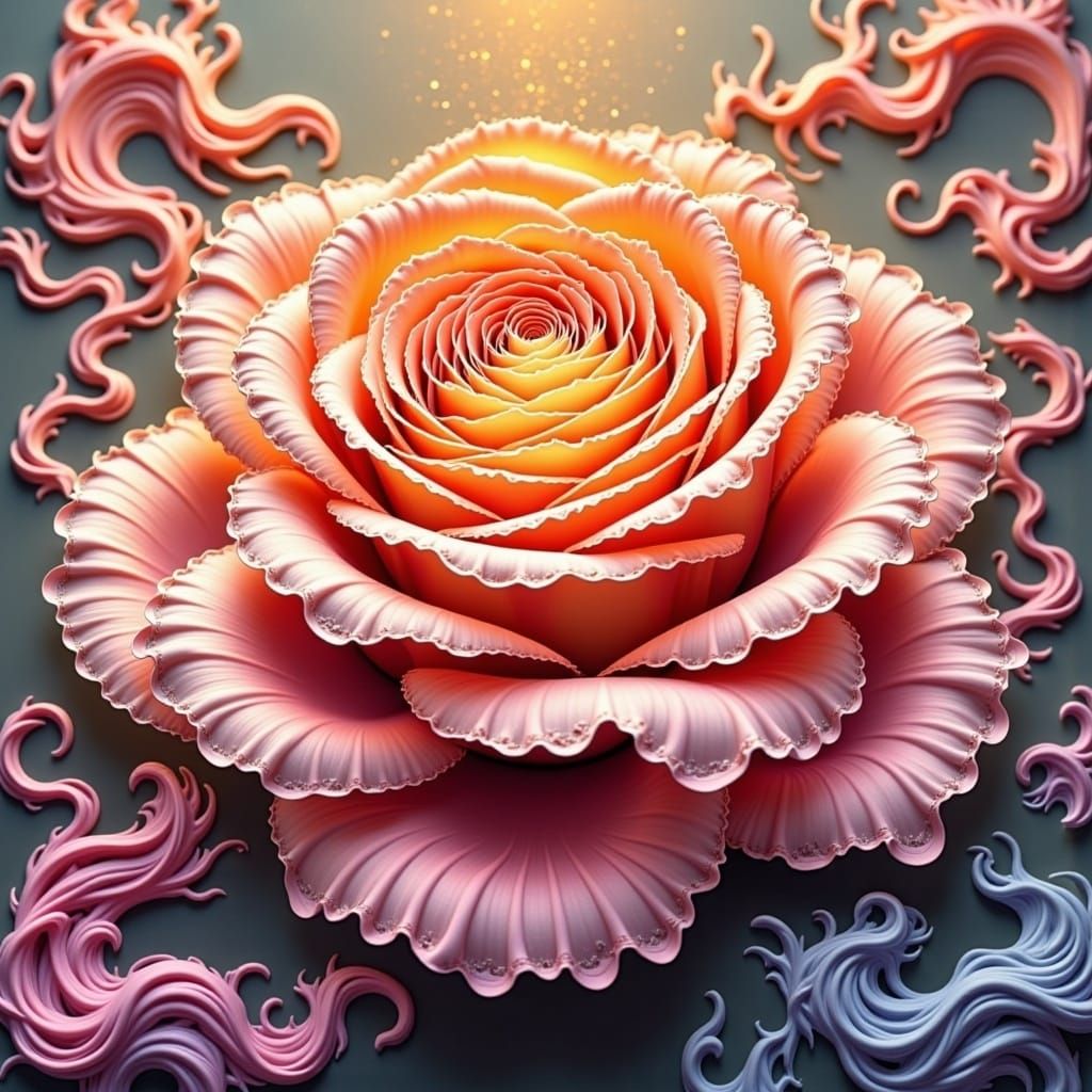 Swirling Vortex of Purple Flames in Futuristic Style