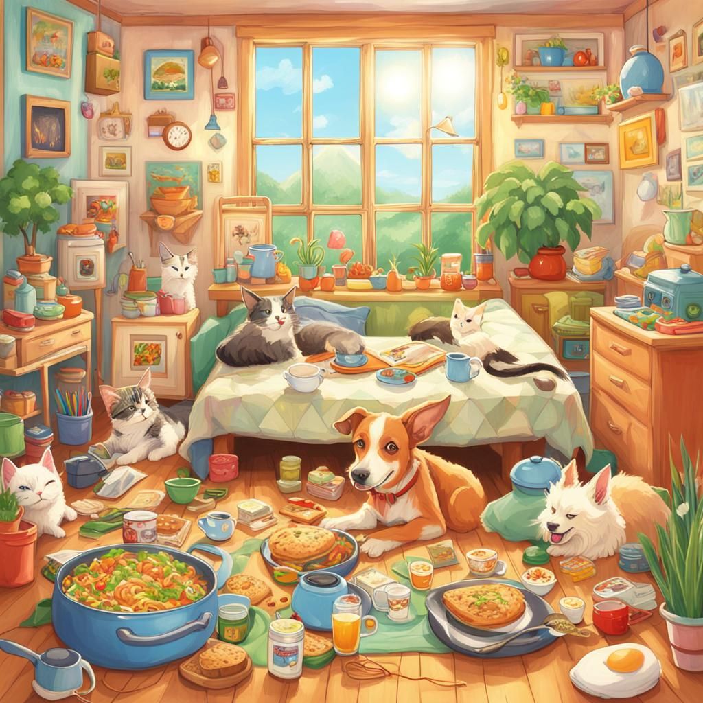 Whimsical Mix of Objects and Concepts