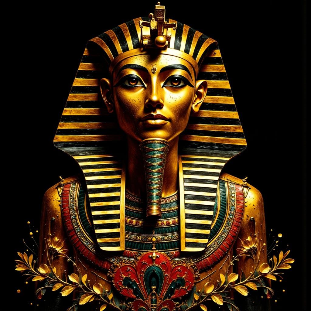 Tutankhamun's Grave Treasures in Futuristic Ancient Egyptian...