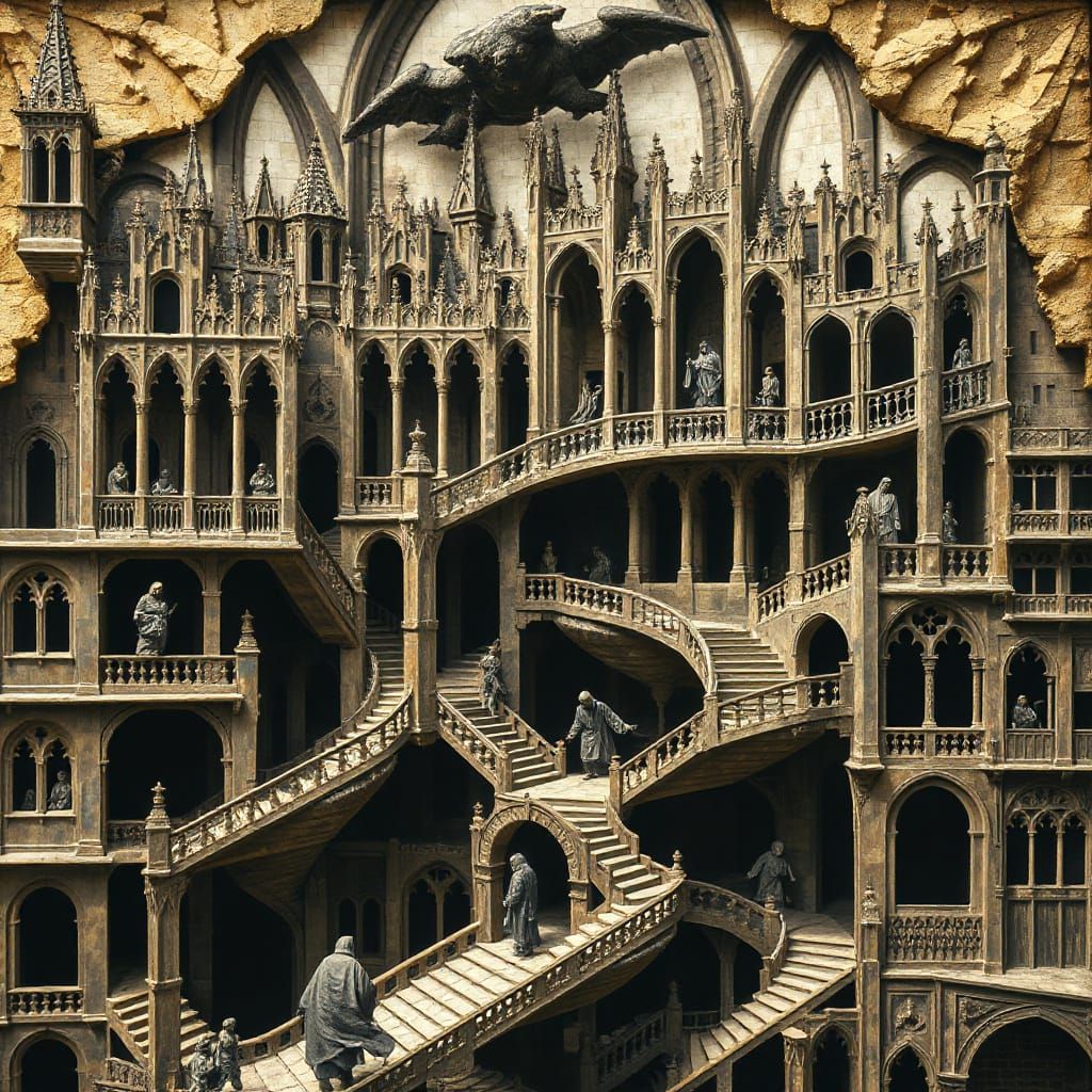 Gothic Metropolis in Impossible Perspective