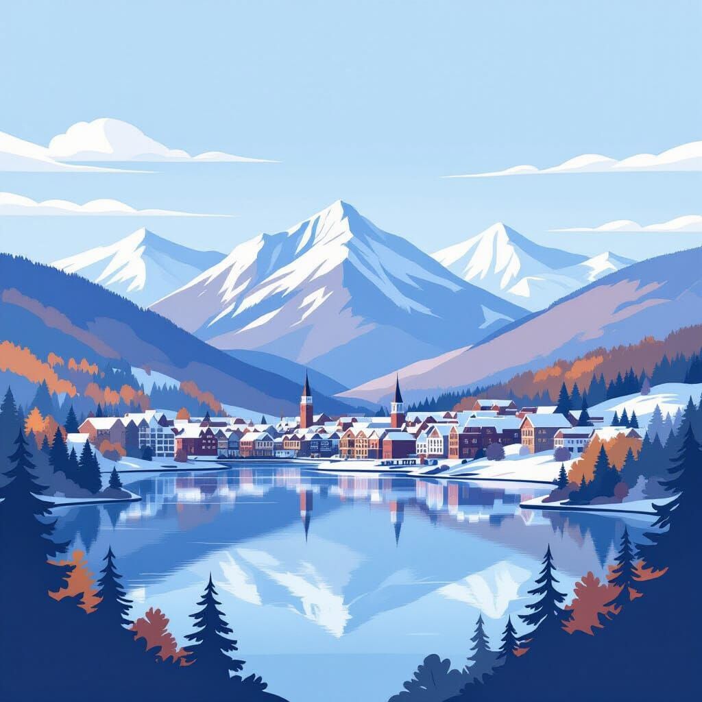 Mont-Tremblant Lake Reflection in Autumn