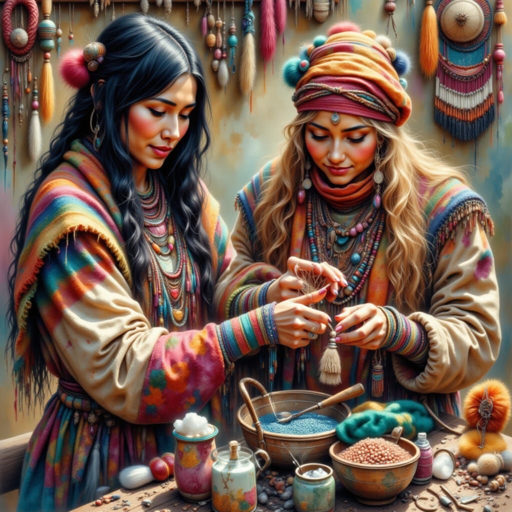 Teaching Moment:  Woman from the Yup'ik teaching a blonde how to make Akutaq, also known as Eskimo ice cream.