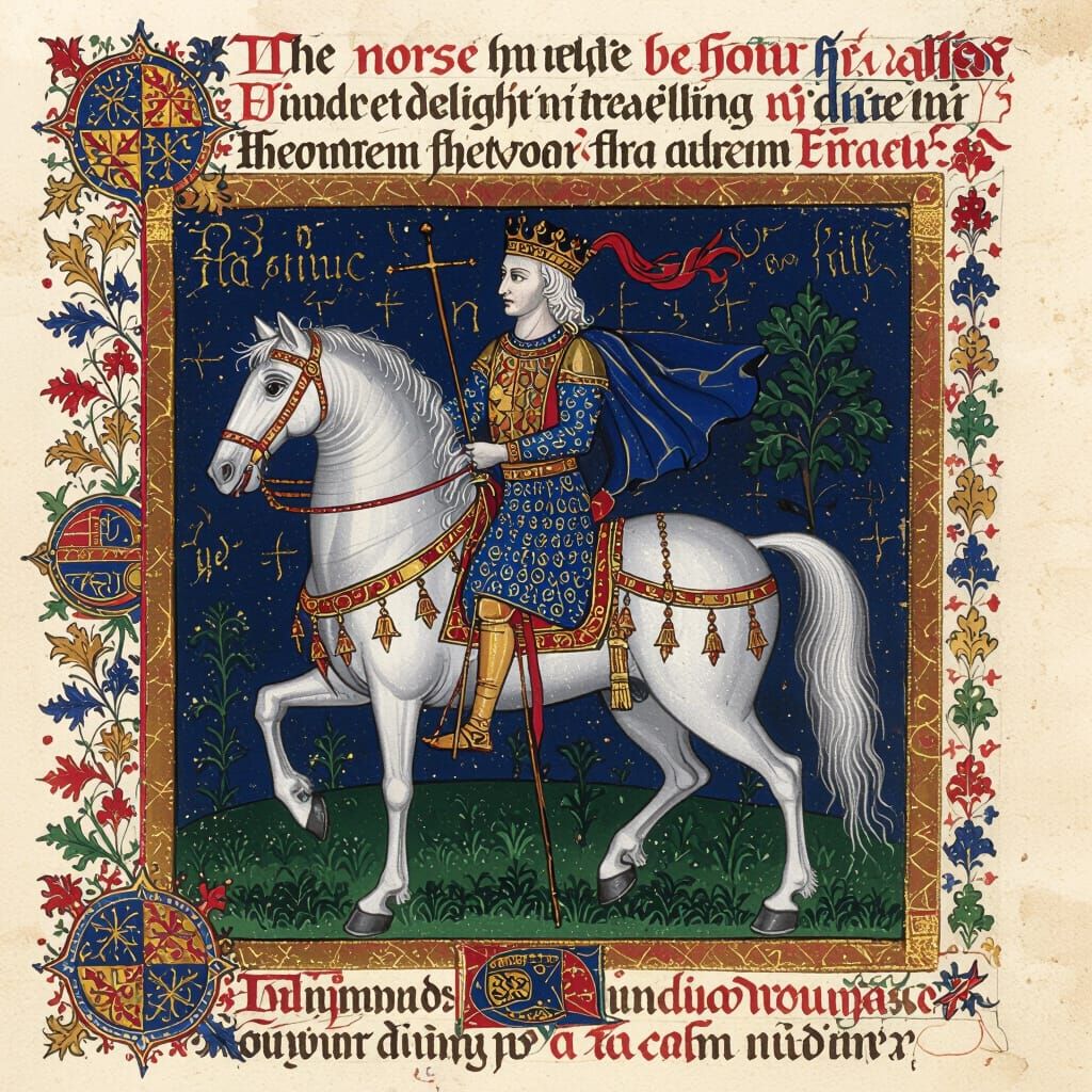 The Wonderful Grey Horse in Bosch Style