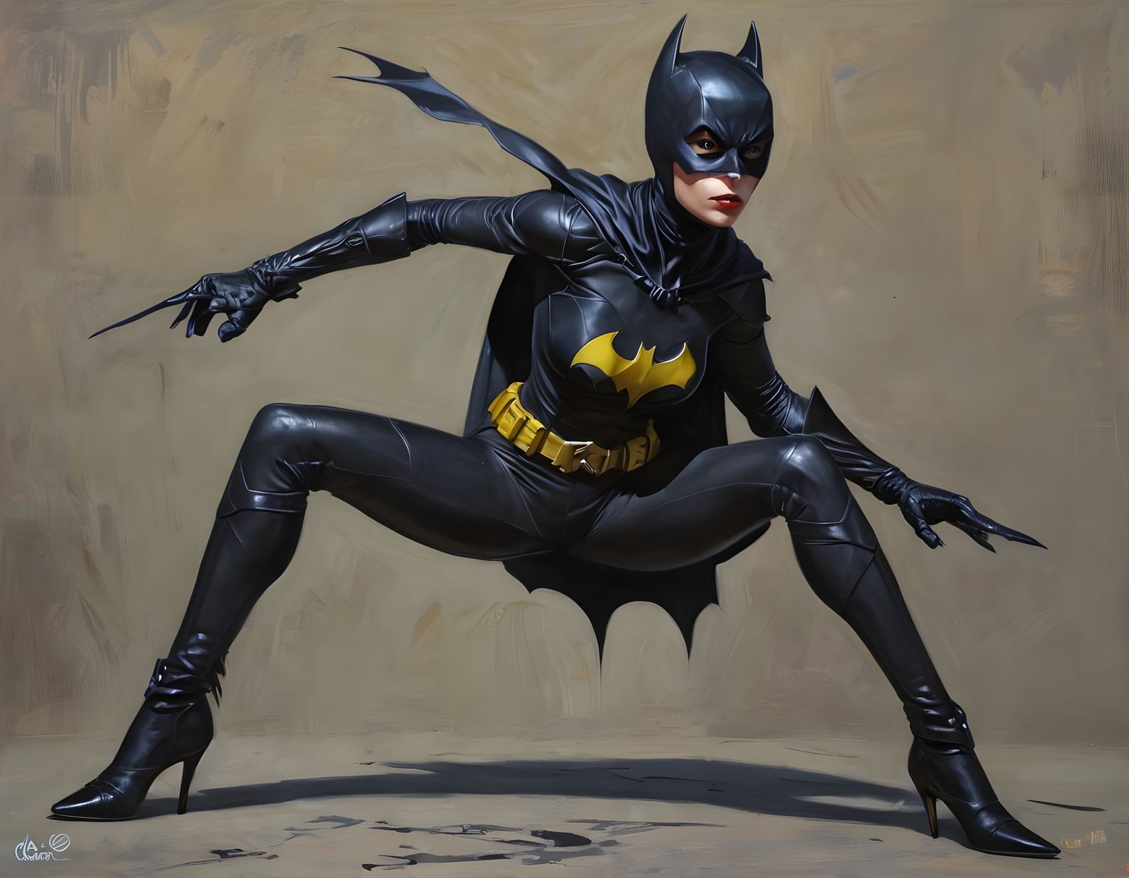 Batgirl II: Cassandra Cain in Oil Painting