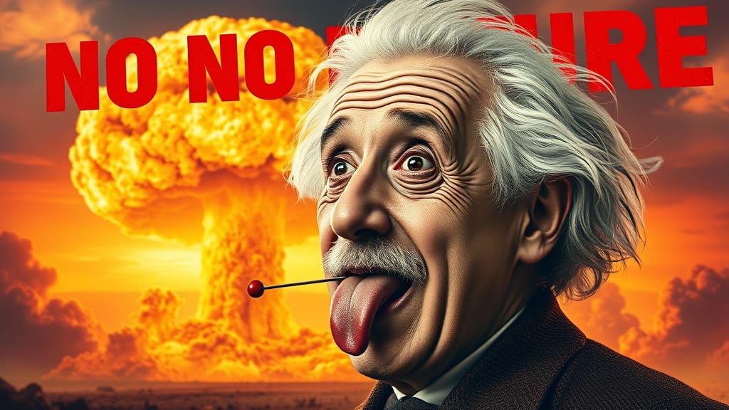 Defiant Einstein Defies Dangers of Science as Nuclear Explos...