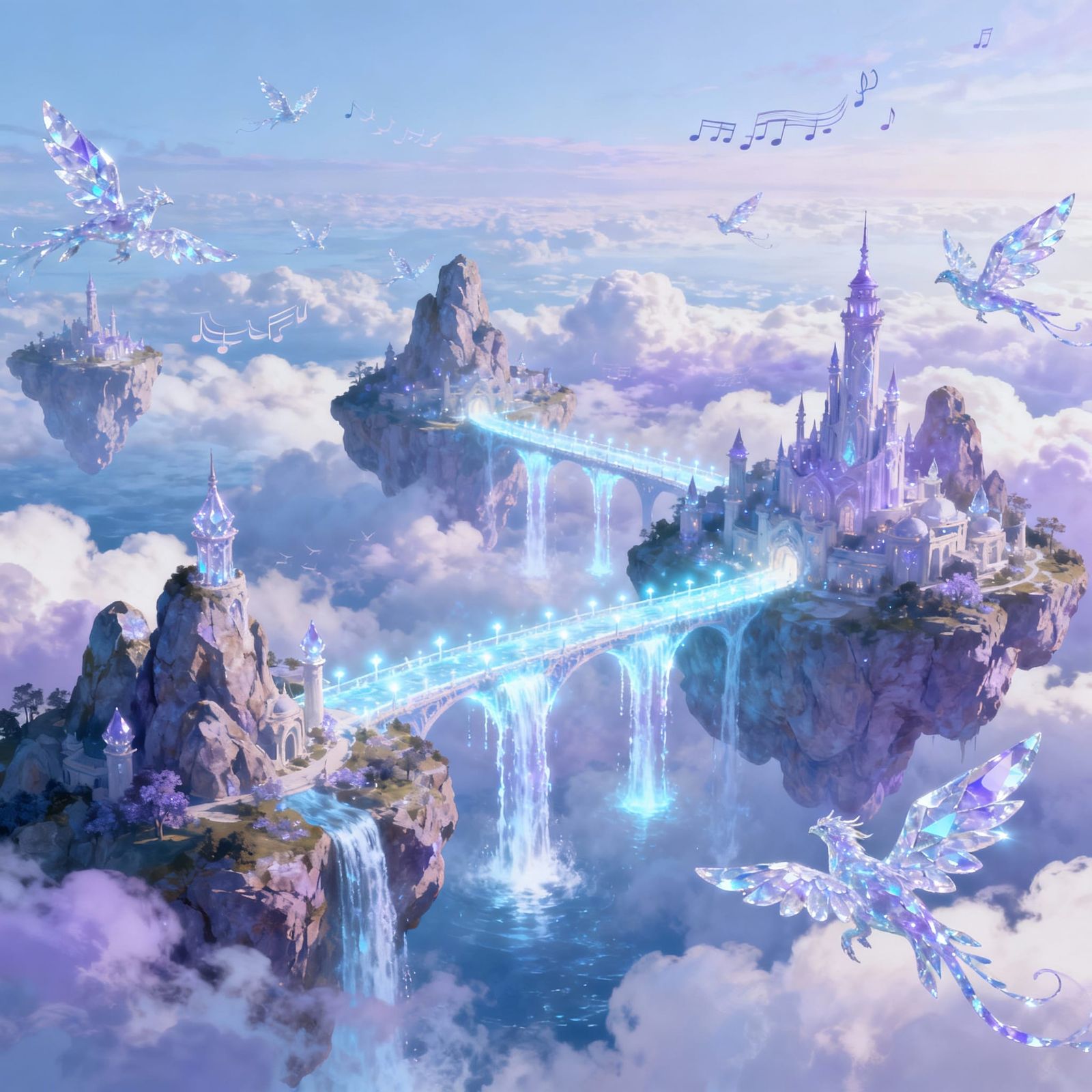 Floating City Above Cloud Ocean