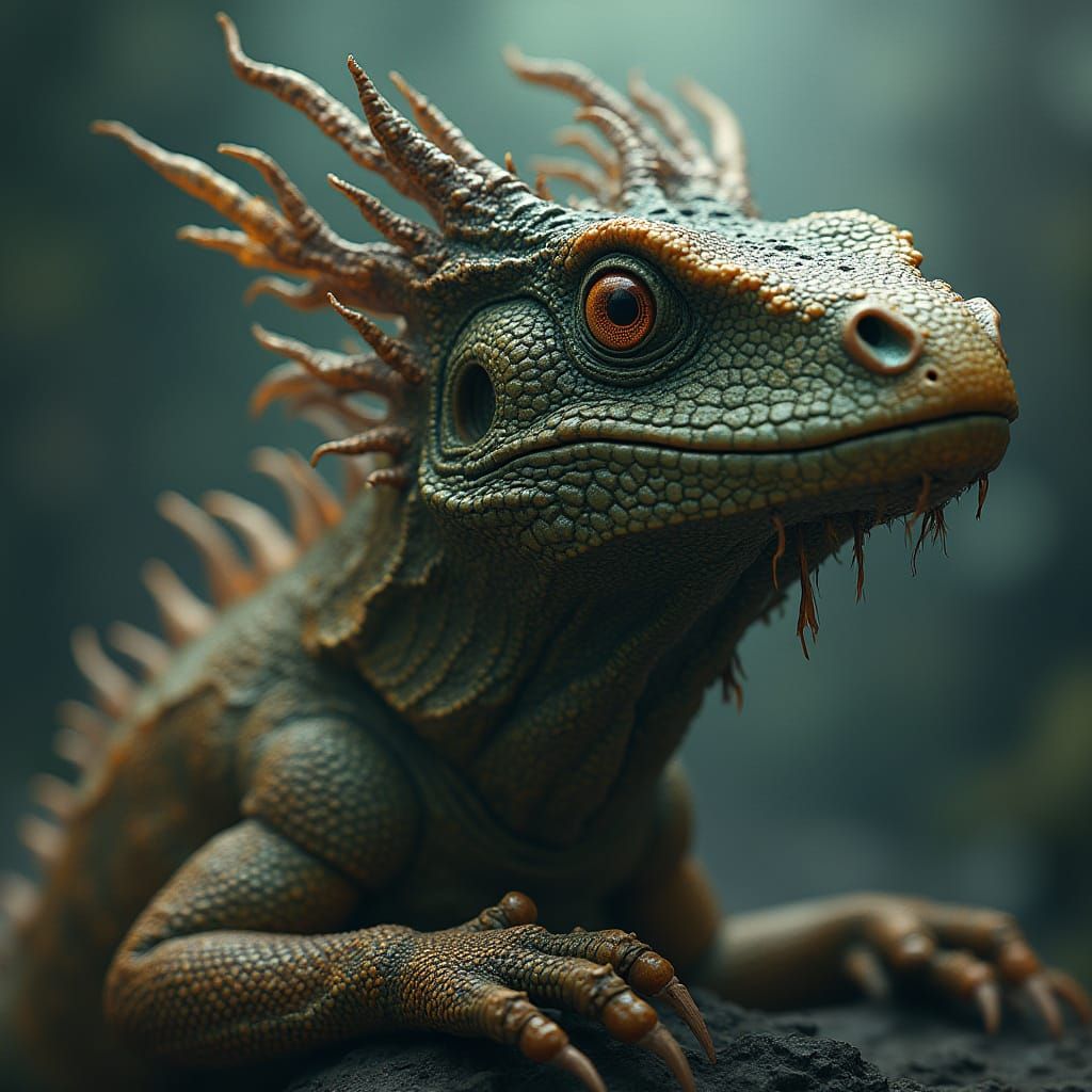 Epic Lizard King Digital Matte Painting