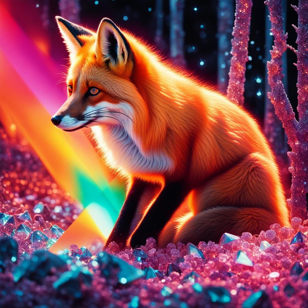 Fox and Prism: A Kodak Aerochrome Dreamscape