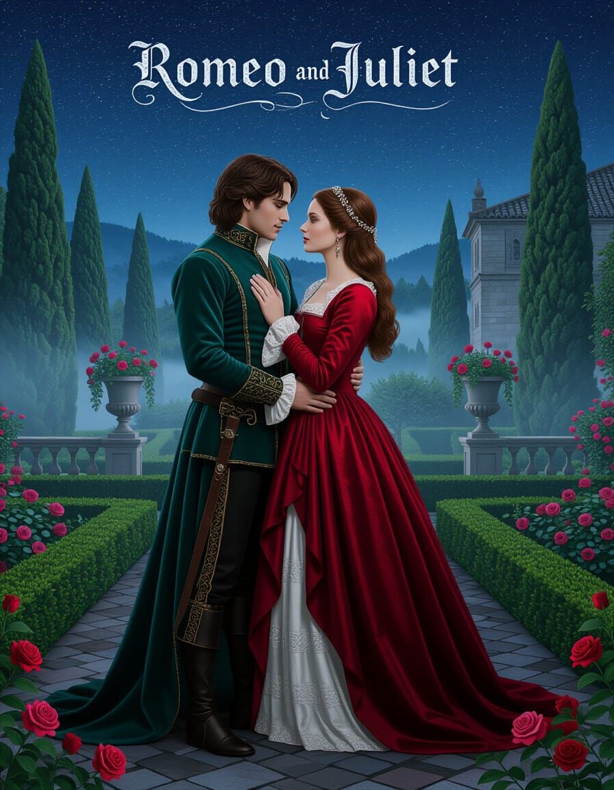 Macabre Romeo and Juliet in Starry Italian Garden