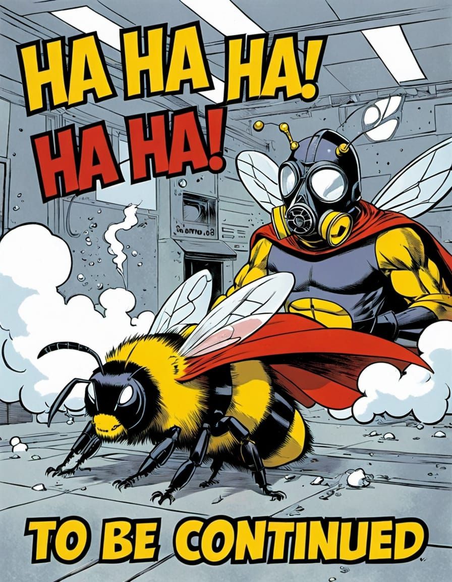 Bumblebee Villain Defeated by Knockout Gas, Comic Book Panel