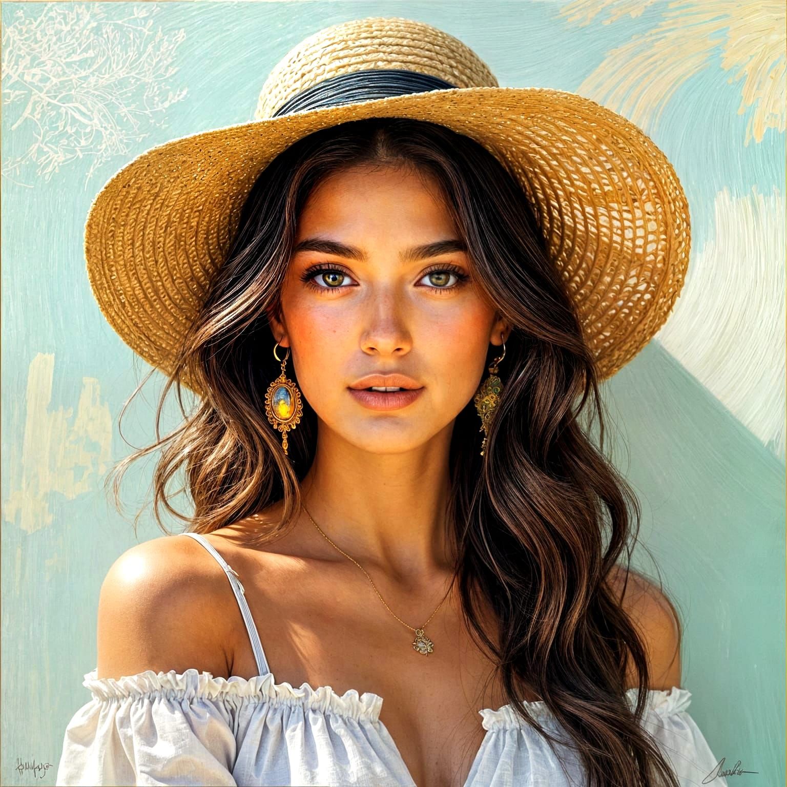 Vibrant Painting with Masterful Detail and Bright Colors