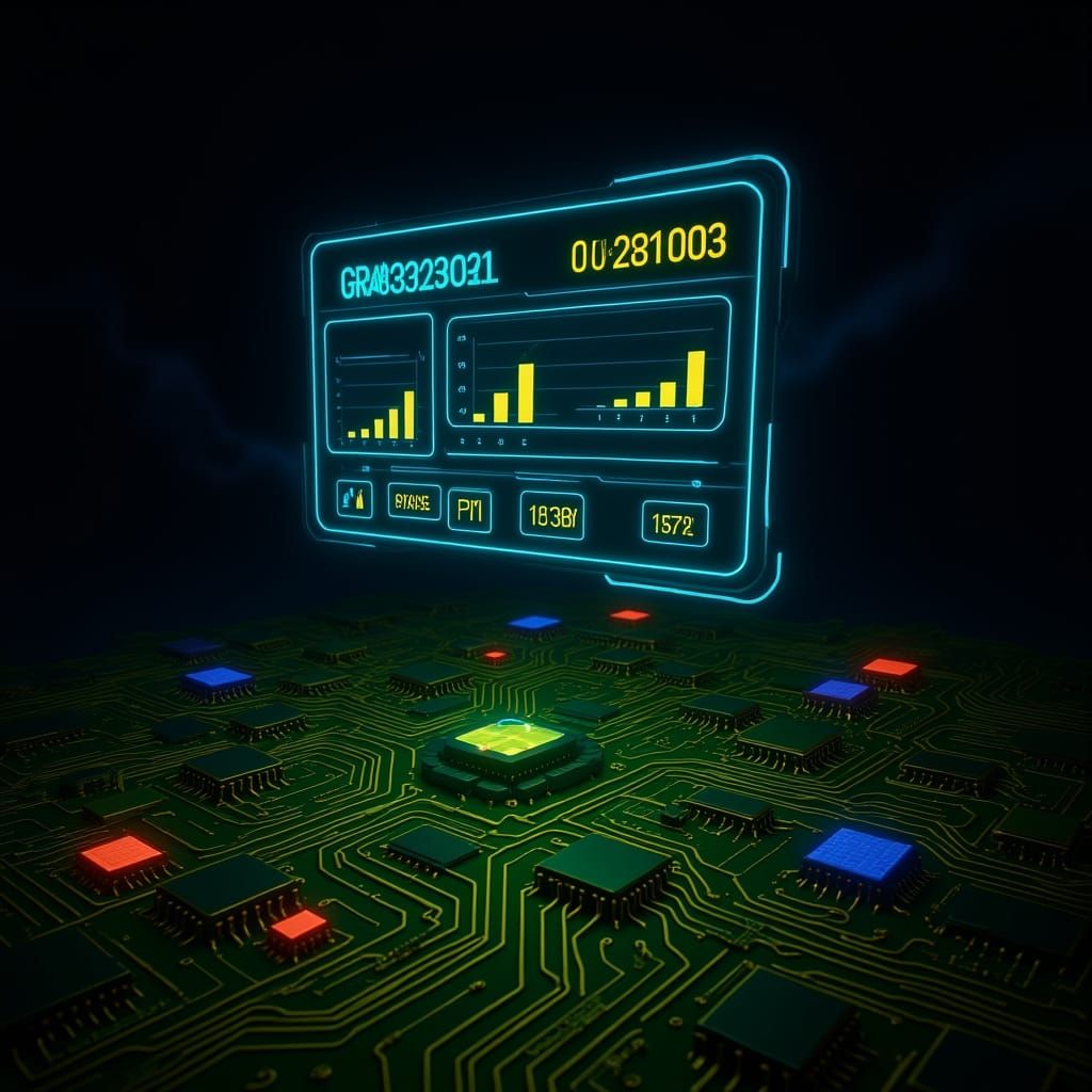 Photorealistic Circuit Board with Holographic Display