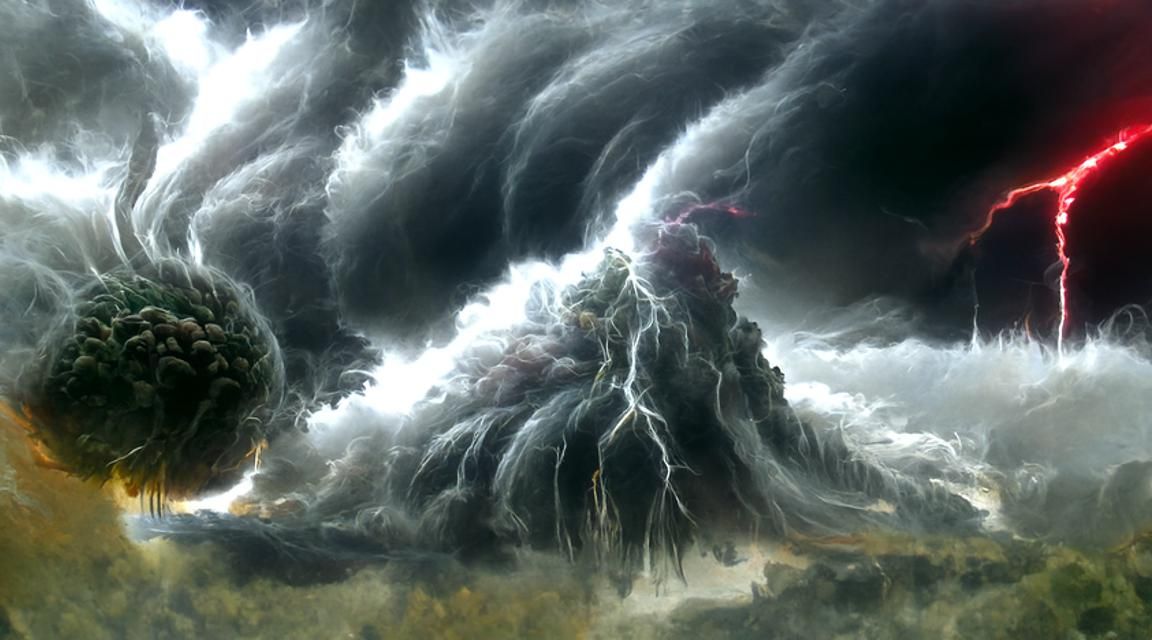 Sci-Fi Thunderstorm: Nature's Divine Wrath