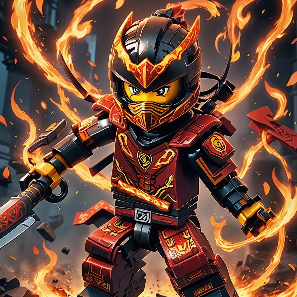 Kai from Lego Ninjago Mastering Fire: Anime Manga