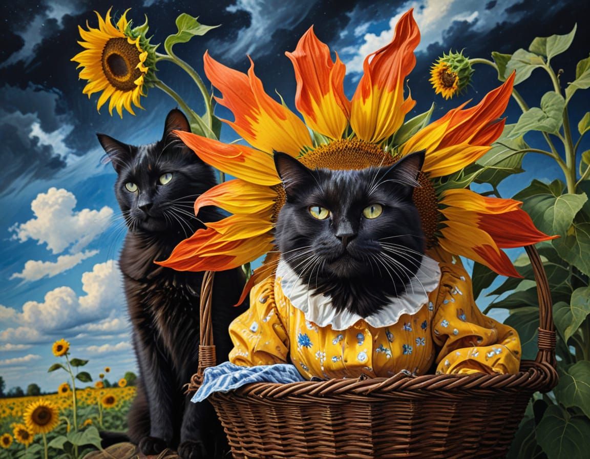 Anthropomorphic Cats in Rural Tennessee, Titian Style