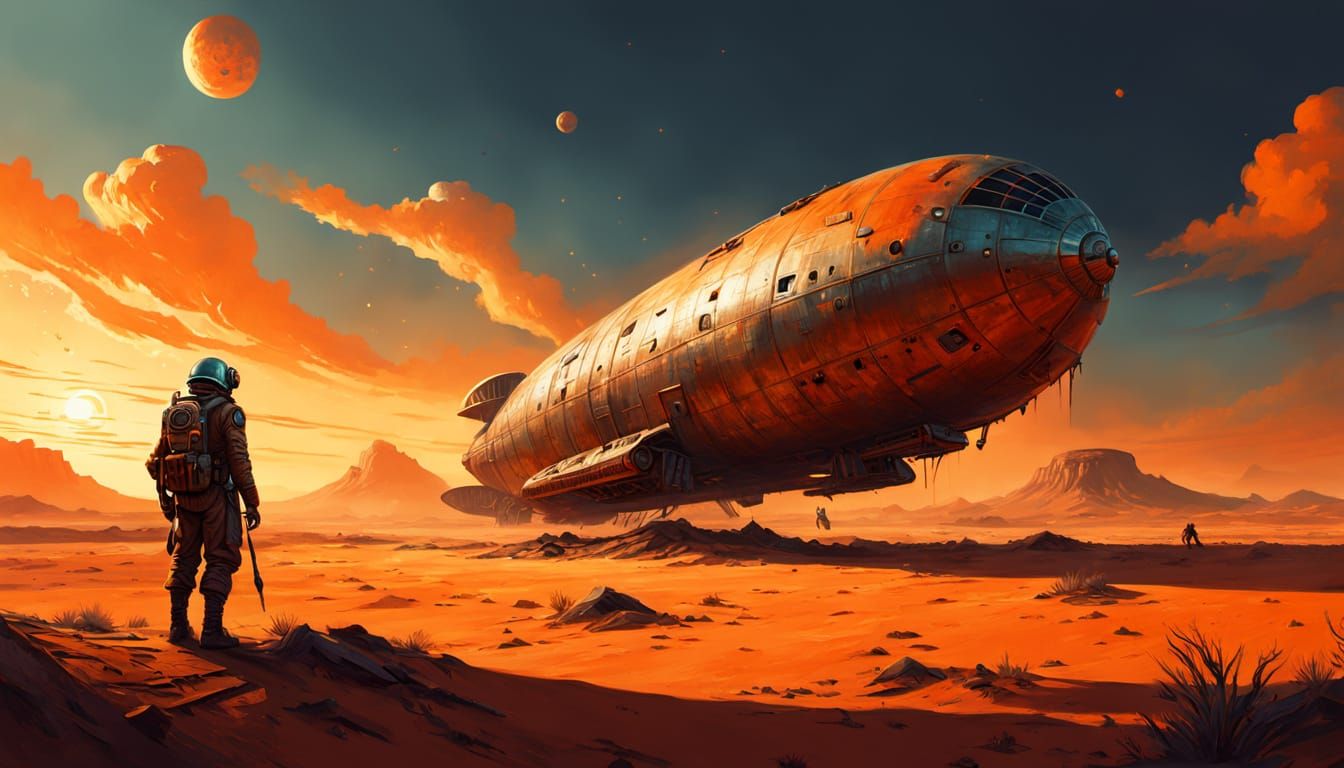 Dieselpunk Explorer Discovers Zeppelin Wreck in Desert