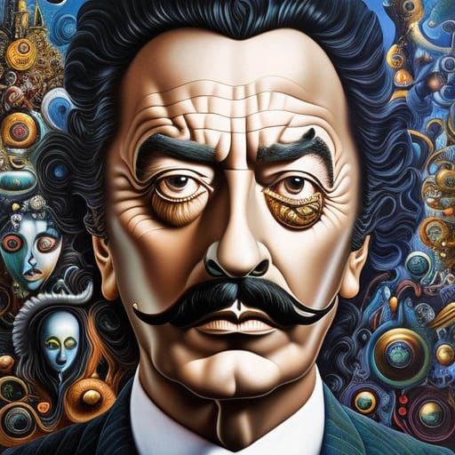 Surreal Portrait Inspired by Symbolist Art