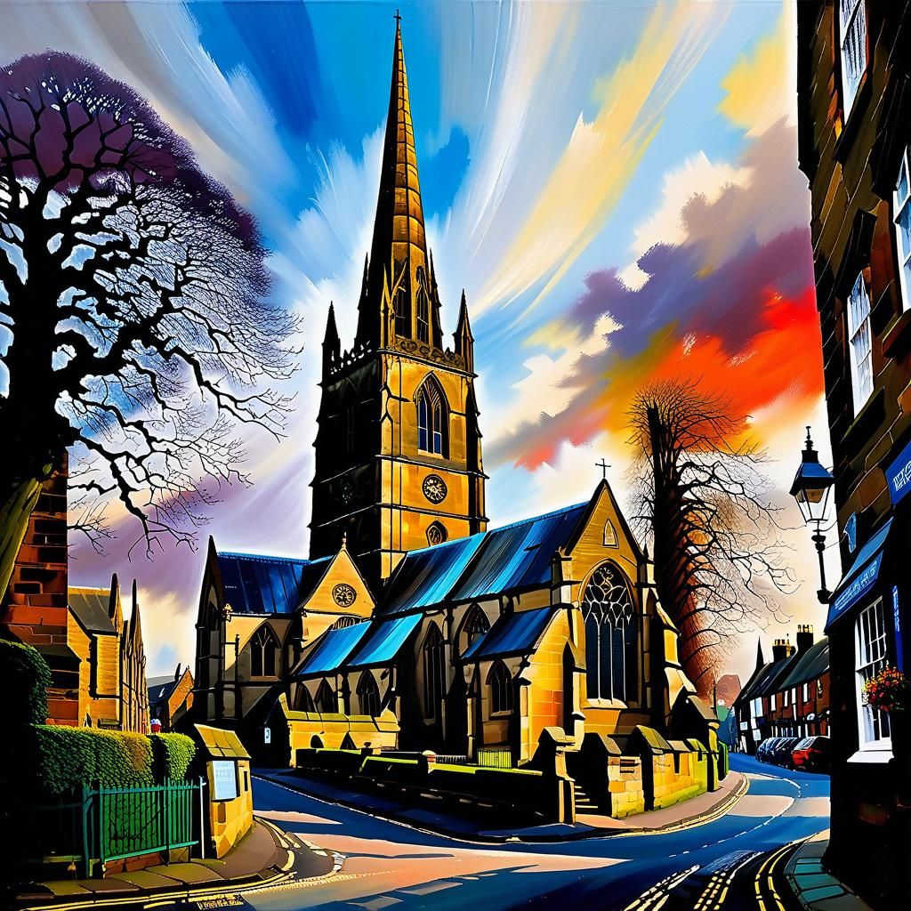 Chesterfield Crooked Spire, Derbyshire.🏴󠁧󠁢󠁥󠁮󠁧󠁿