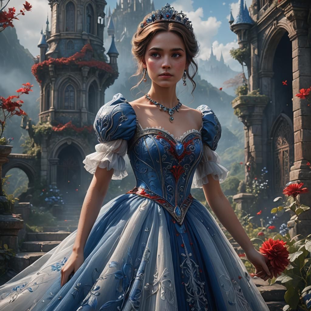 Princess in Tulle Dress: Fantasy Concept Art